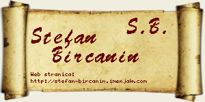 Stefan Birčanin vizit kartica
